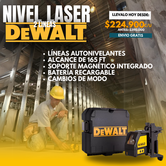 NIVEL LASER 2 LINEAS DEWALT®