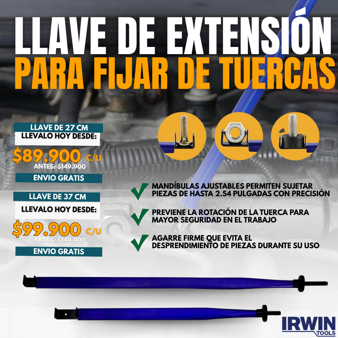 LLAVE DE EXTENSIÓN PARA FIJACIÓN DE TUERCAS IRWIN®