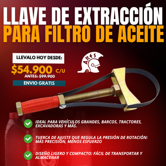 LLAVE DE EXTRACCIÓN PARA FILTRO DE ACEITE |ARES®