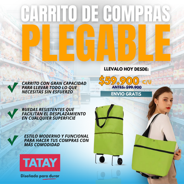 CARRITO DE COMPRAS PLEGABLE TATAY®