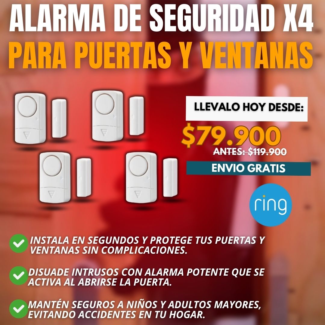 ALARMA DE SEGURIDAD X4 PARA PUERTAS Y VENTANAS |RING ®|