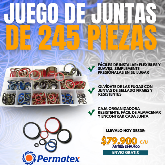 JUEGO DE JUNTAS DE 245 PIEZAS PREMIUM PERMATEX®