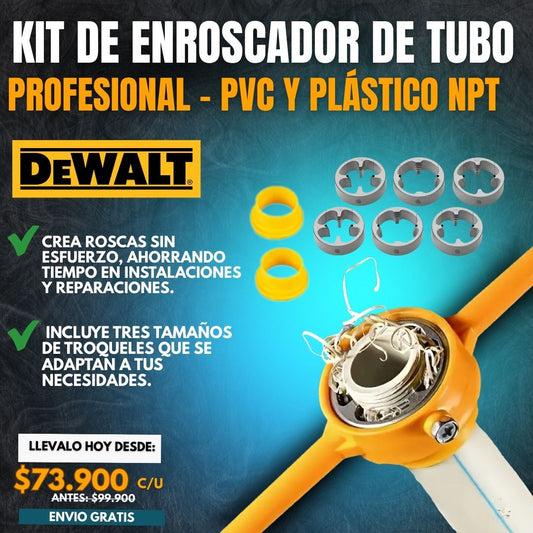 JUEGO DE 6 GIRAMACHOS PARA HACER ROSCAS |DEWALT®|