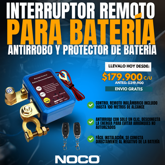 INTERRUPTOR REMOTO INTELIGENTE PARA BATERÍA ANTIRROBO Y PROTECTOR DE BATERÍA | NOCO®