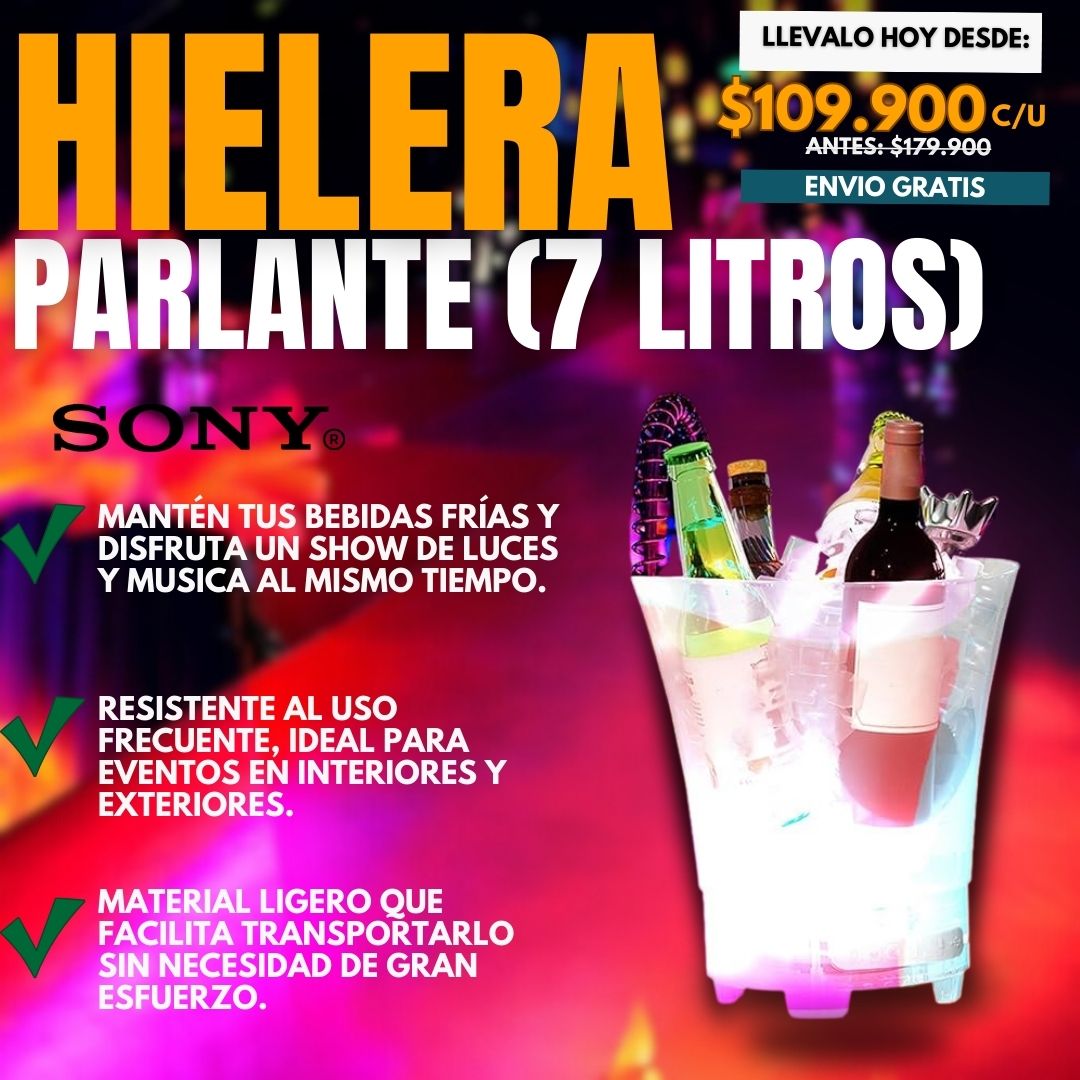 HIELERA PARLANTE 7 LITROS |SONY®|