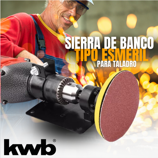 SIERRA DE BANCO TIPO ESMERIL KWB® PARA TALADRO