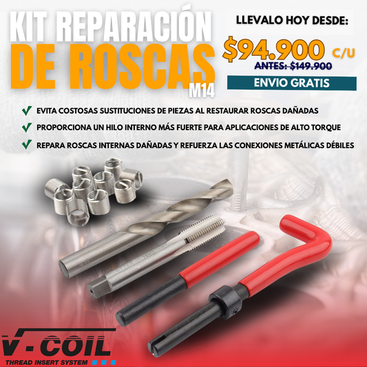 KIT REPARACIÓN DE ROSCAS M14 | V-COIL®