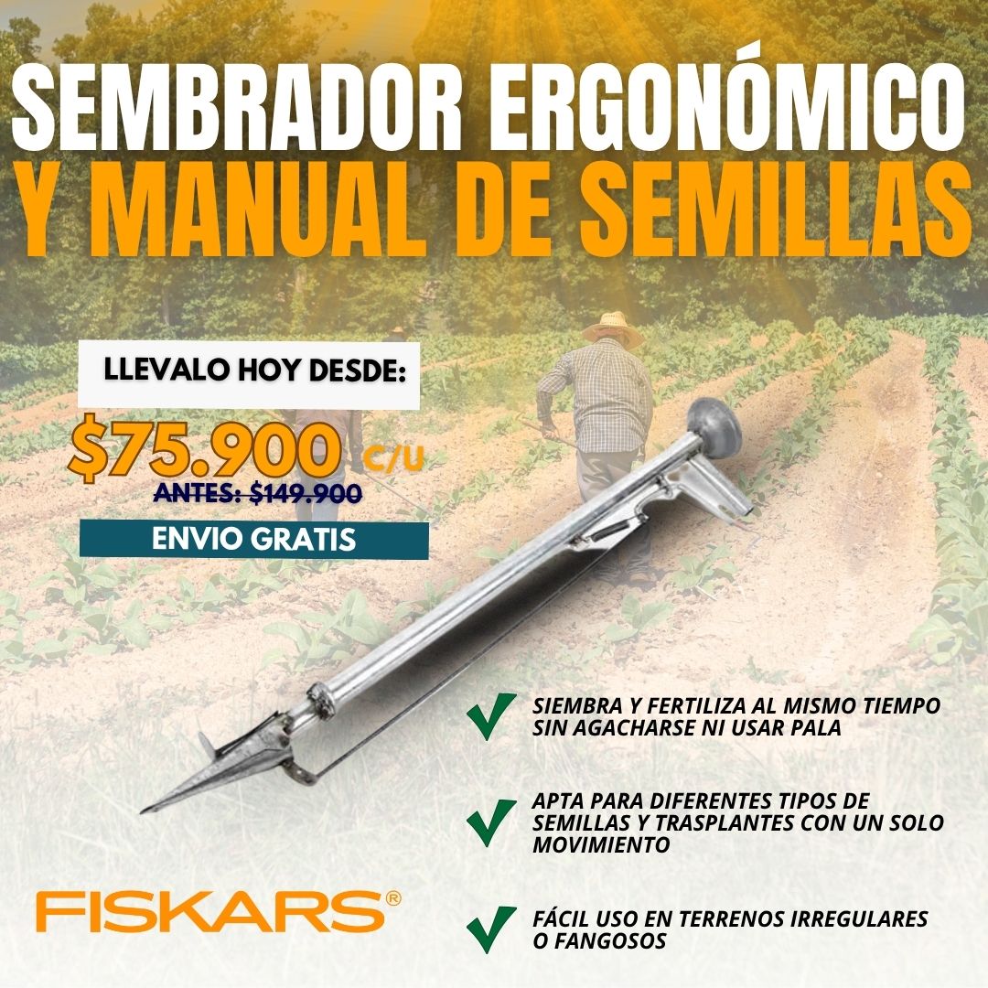 SEMBRADOR ERGONÓMICO Y MANUAL DE SEMILLAS FISKARS®