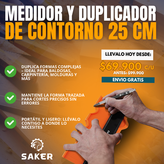MEDIDOR Y DUPLICADOR DE CONTORNO 25 CM | SAKER®