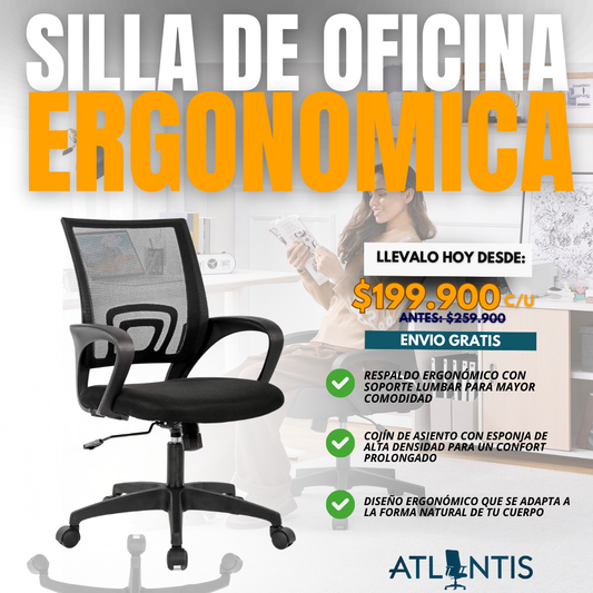 SILLA ERGONOMICA DE OFICINA ATLANTIS®