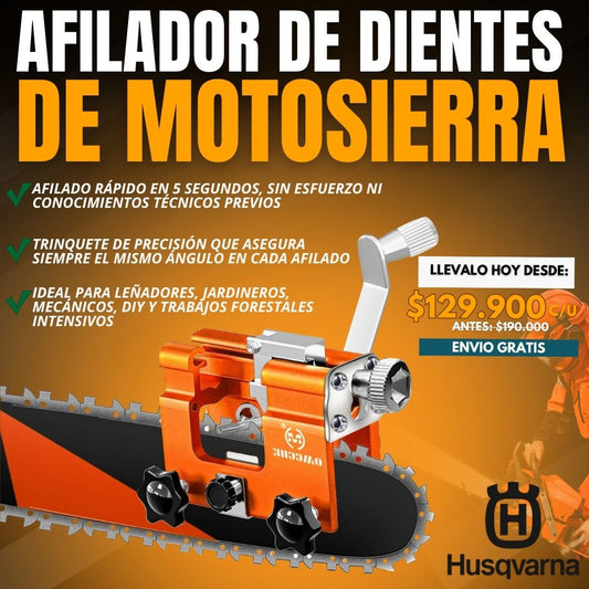 AFILADOR DE DIENTES DE MOTOSIERRA | HUSQVARNA® + REGALO INCLLUIDO