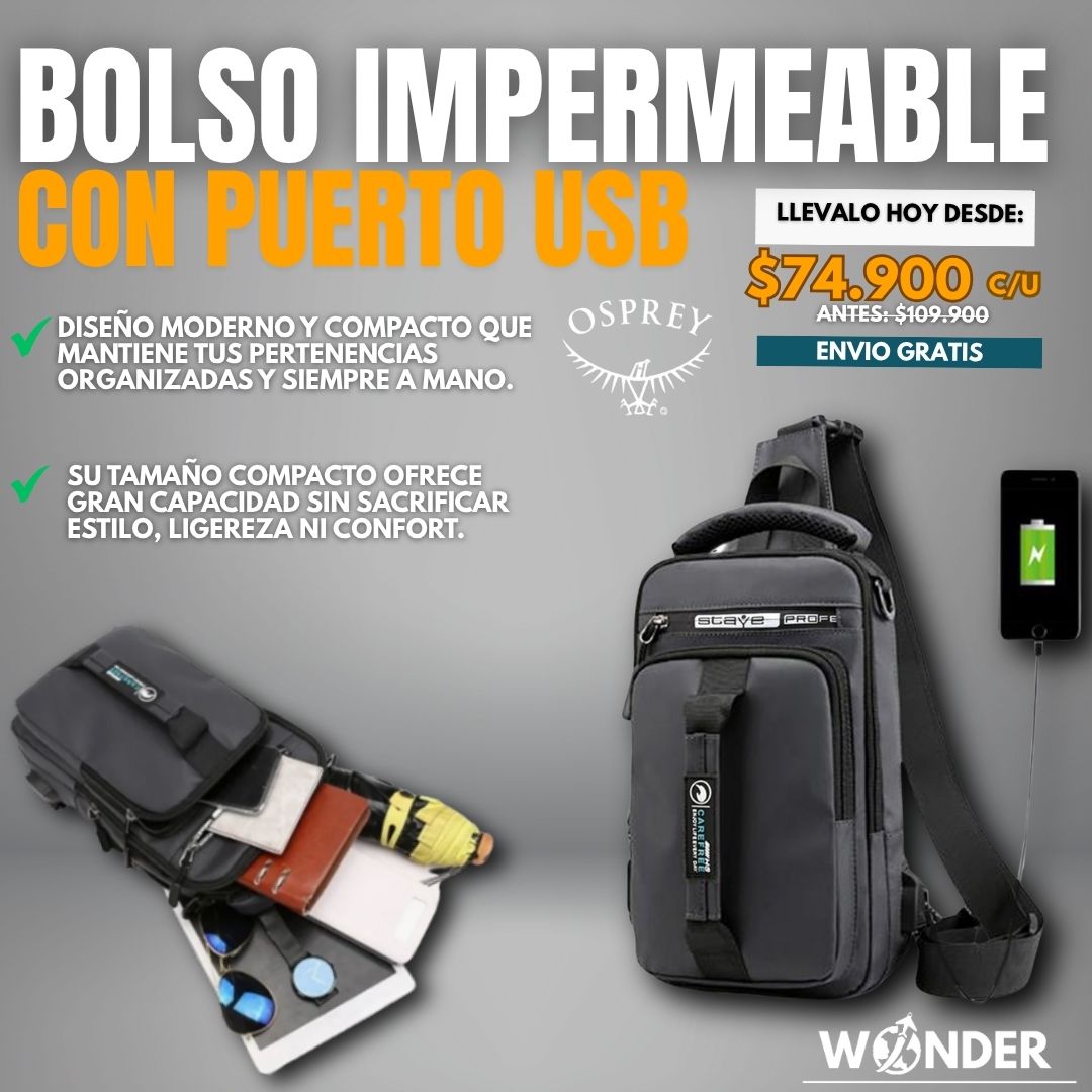 BOLSO IMPERMEABLE CON PUERTO USB | OSPREY®