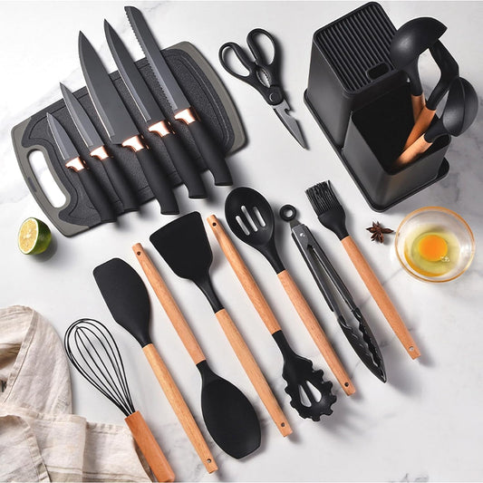 utensilios cocina silicona *19 + tabla