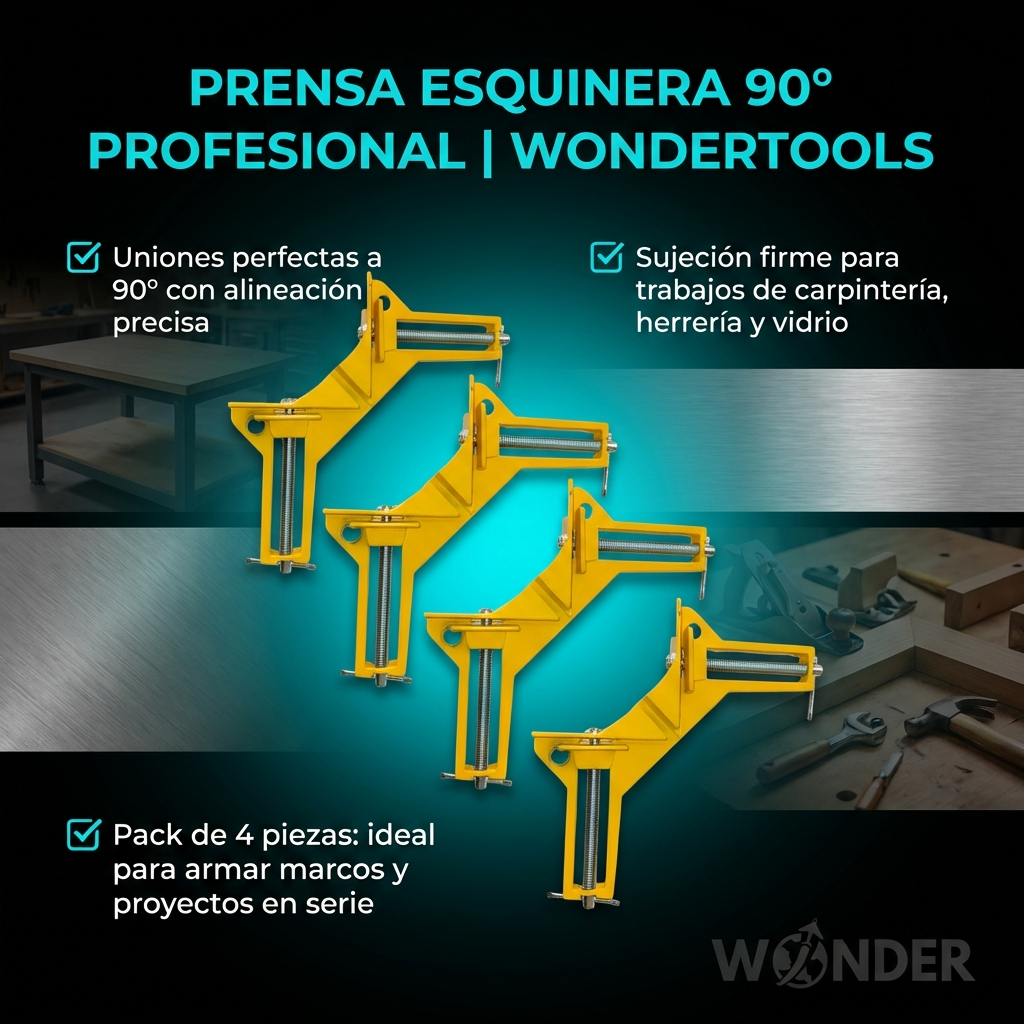 PRENSA ESQUINERA 90° PROFESIONAL | WONDERTOOLS