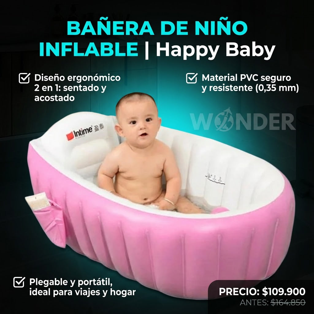 BAÑERA INFLABLE NIÑOS | HAPPY BABY